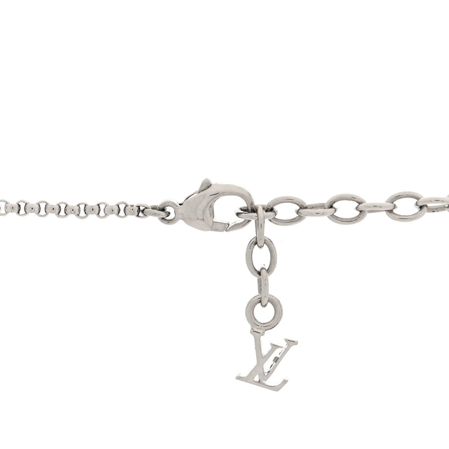 Metal Pearl Necklace Silver
