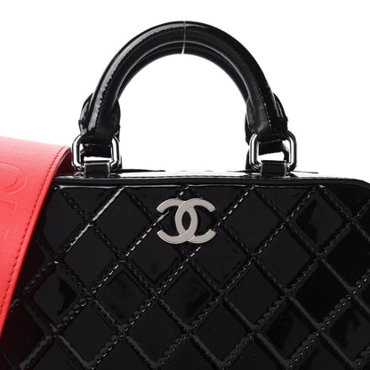 Chanel Patent Quilted Travel Kit Vanity Case Black 11 of 11