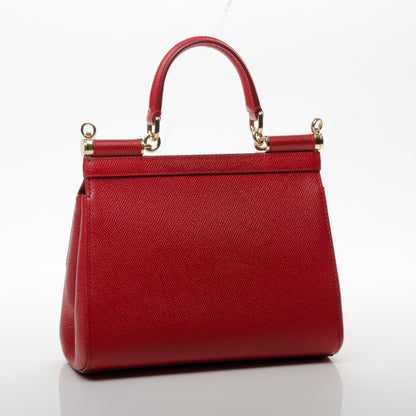 Dolce & Gabbana Dauphine Small Miss Sicily Satchel Dark Red 3 of 7