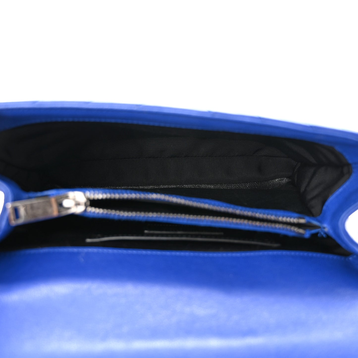 Sheepskin Matelasse Chevron Monogram Medium College Bag Royal Blue