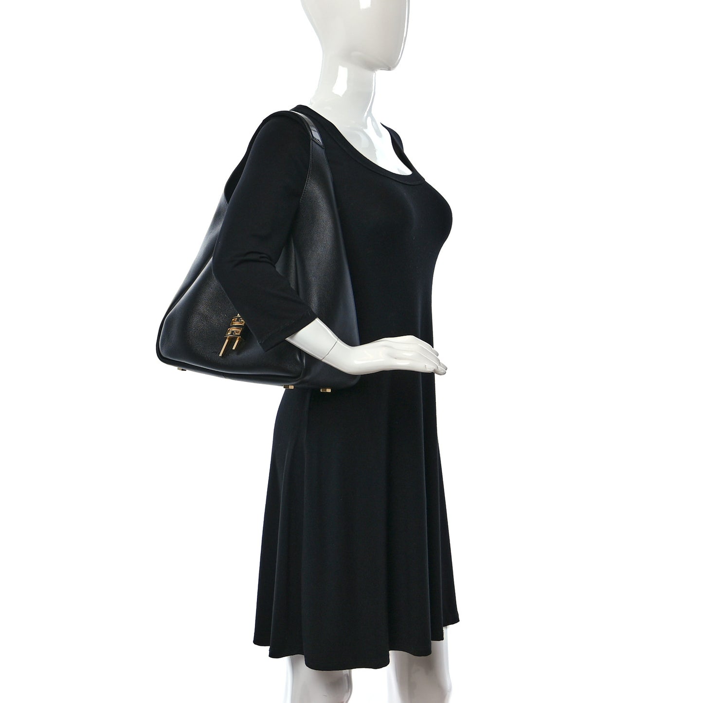 Calfskin Medium G-Lock Hobo Black