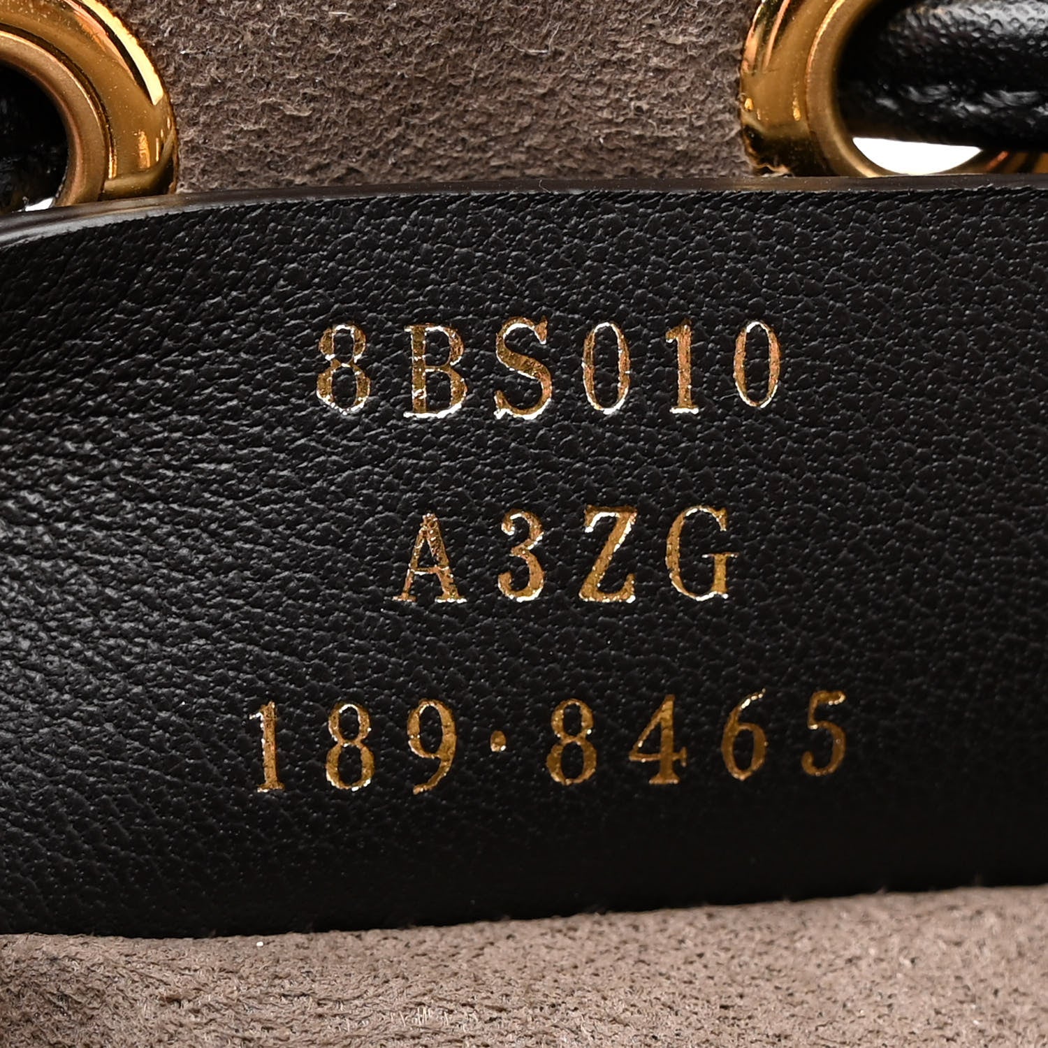 Fendi Vitello Liberty F is Fendi Bi-Color FF 1974 Embossed Mini Mon Tresor Bucket Bag Maya Black 7 of 10