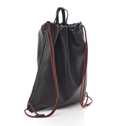 Gucci Calfskin Logo Drawstring Backpack Black 4 of 11
