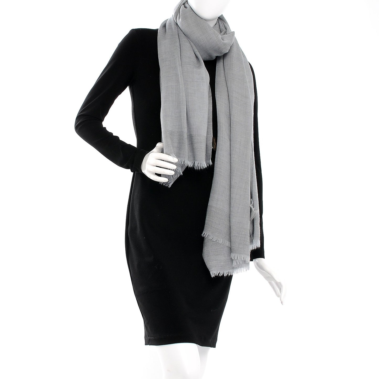 Woven Cashmere Travel Shawl Grey