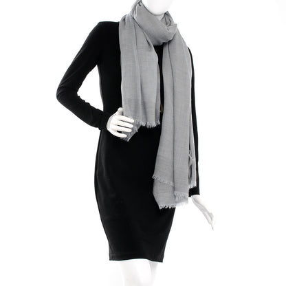 Louis Vuitton Woven Cashmere Travel Shawl Grey 2 of 4