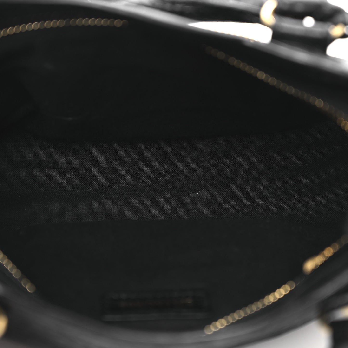 Agneau Classic Gold Hardware Mini City Black