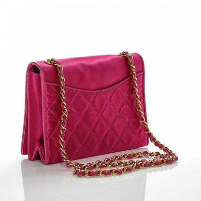 Chanel Satin Quilted Small Single Flap Pink 3 of 7