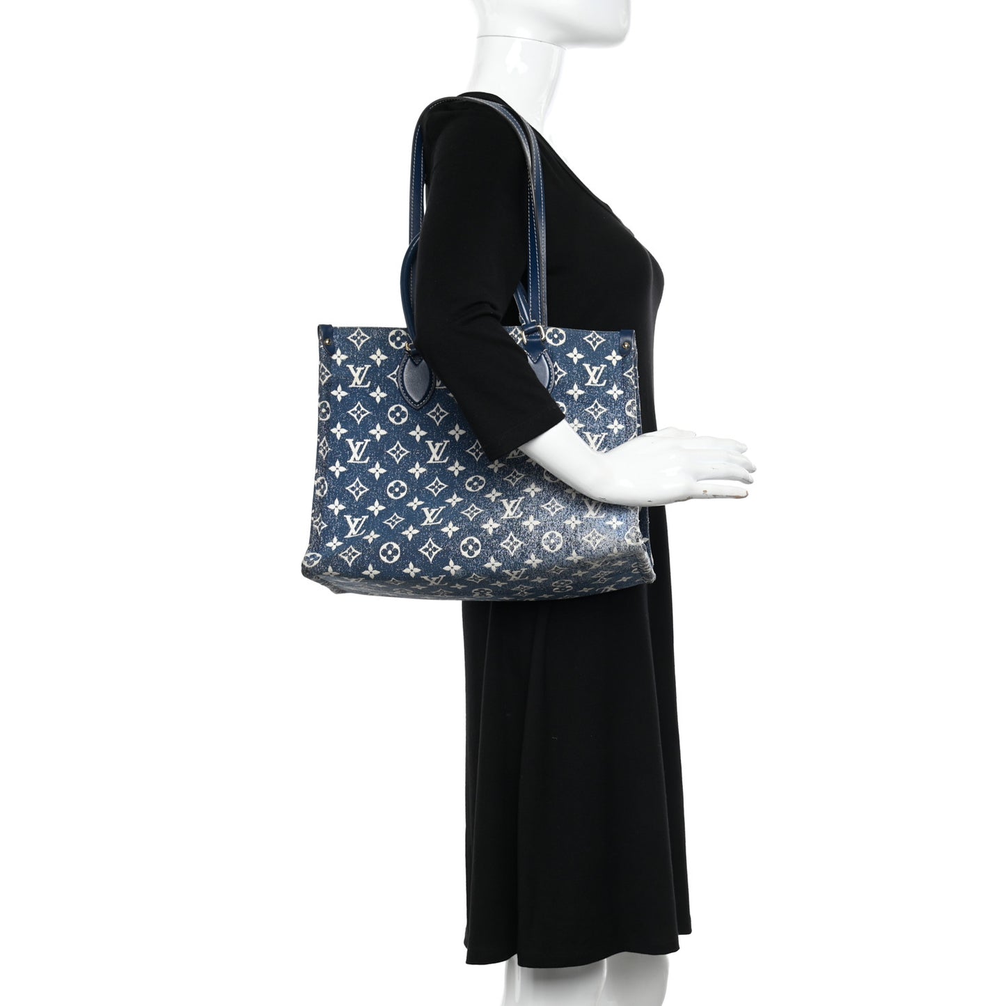 Monogram Jacquard Denim Onthego MM Bleu