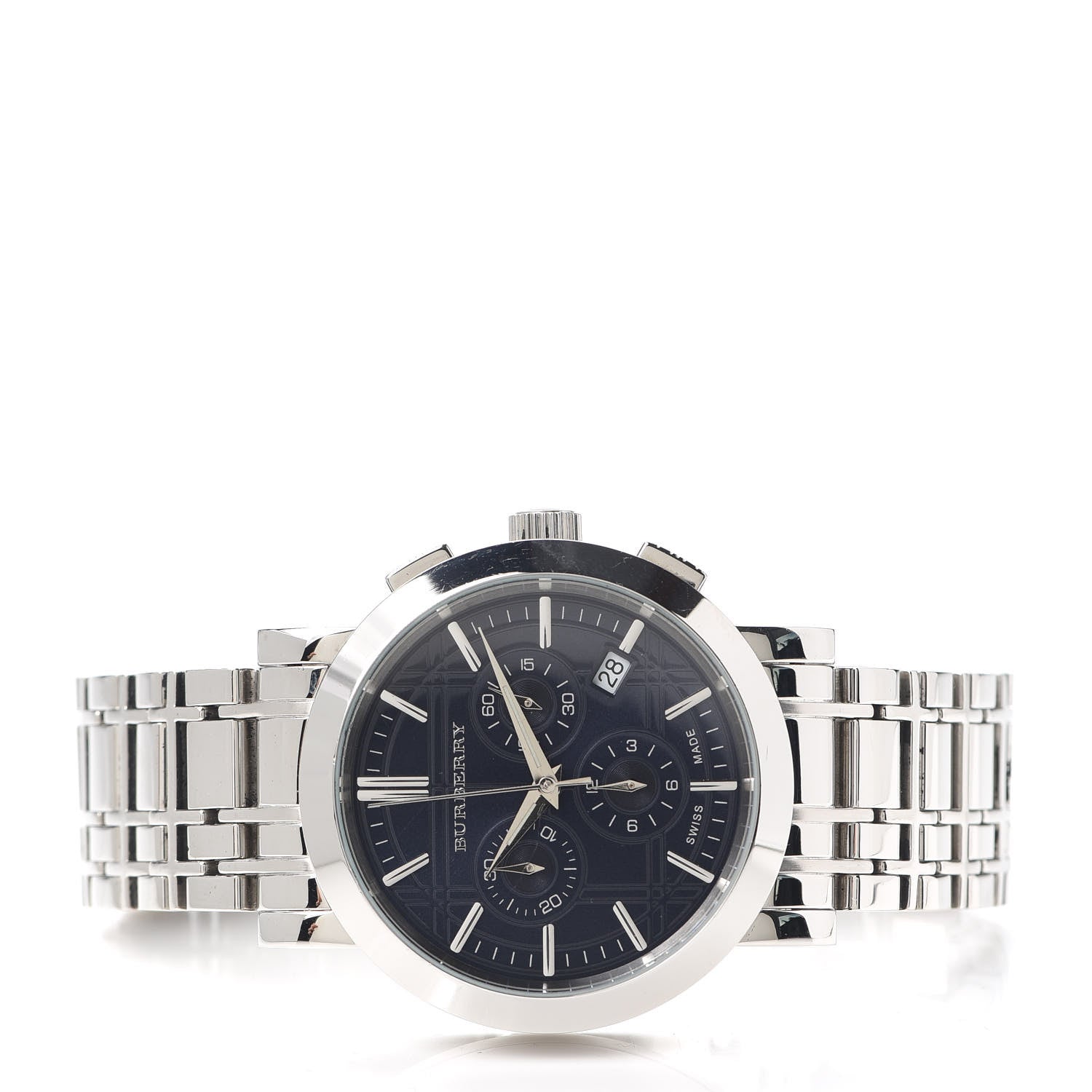 Burberry Stainless Steel 40mm Heritage Chronograph Quartz Watch Black BU1360 2 of 5