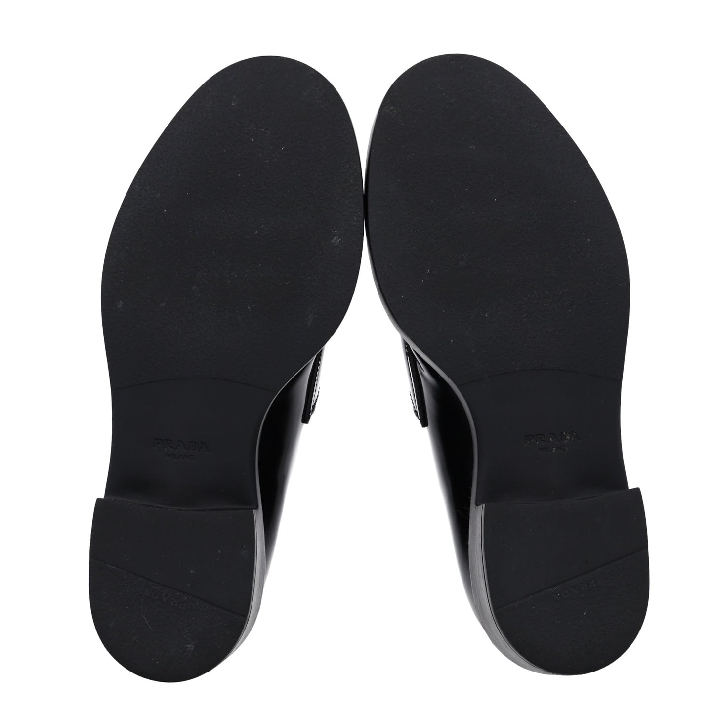 Spazzolato Metal Triangle Logo 50mm Loafers 36 Black