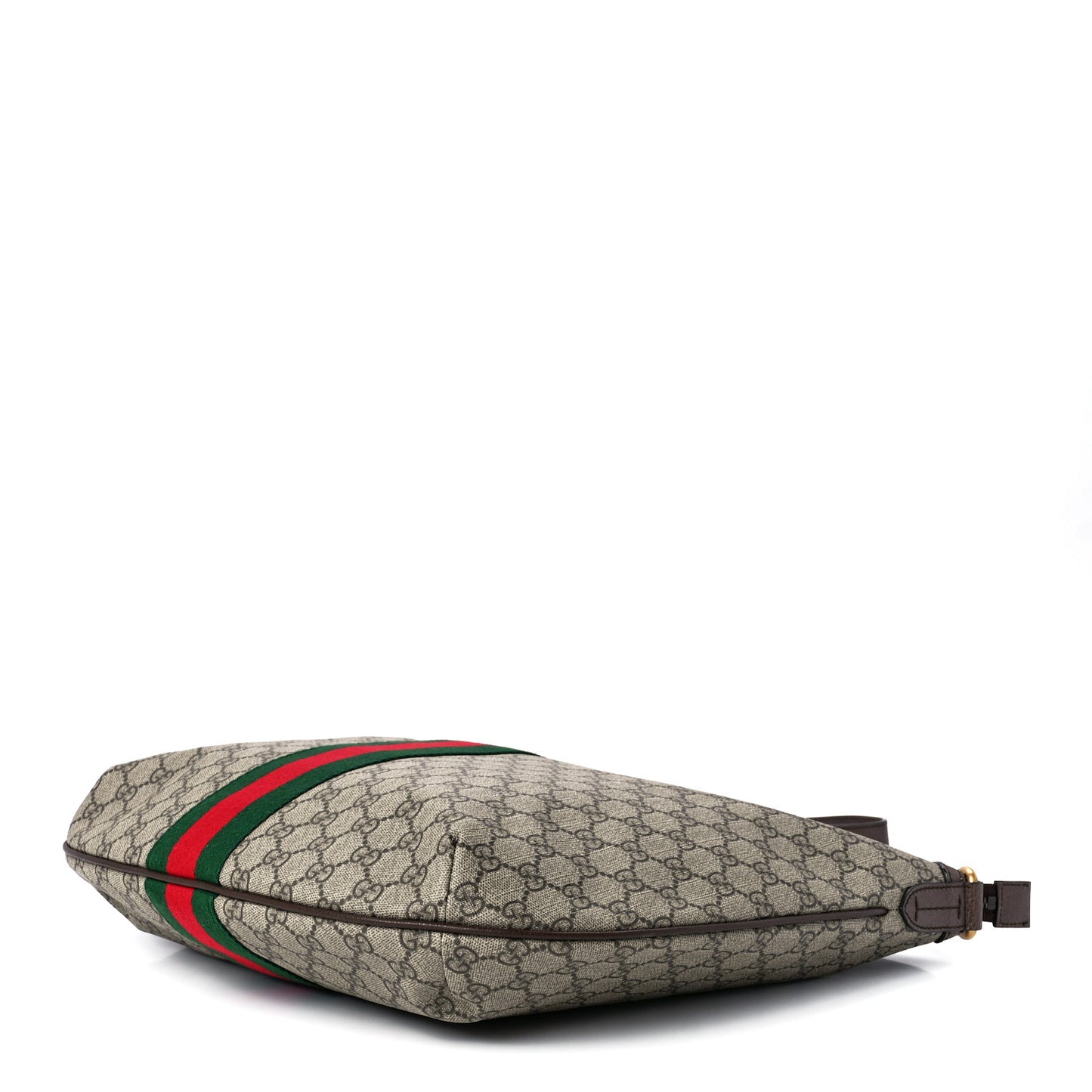 GG Supreme Monogram Web Ophidia Half Moon Hobo Brown