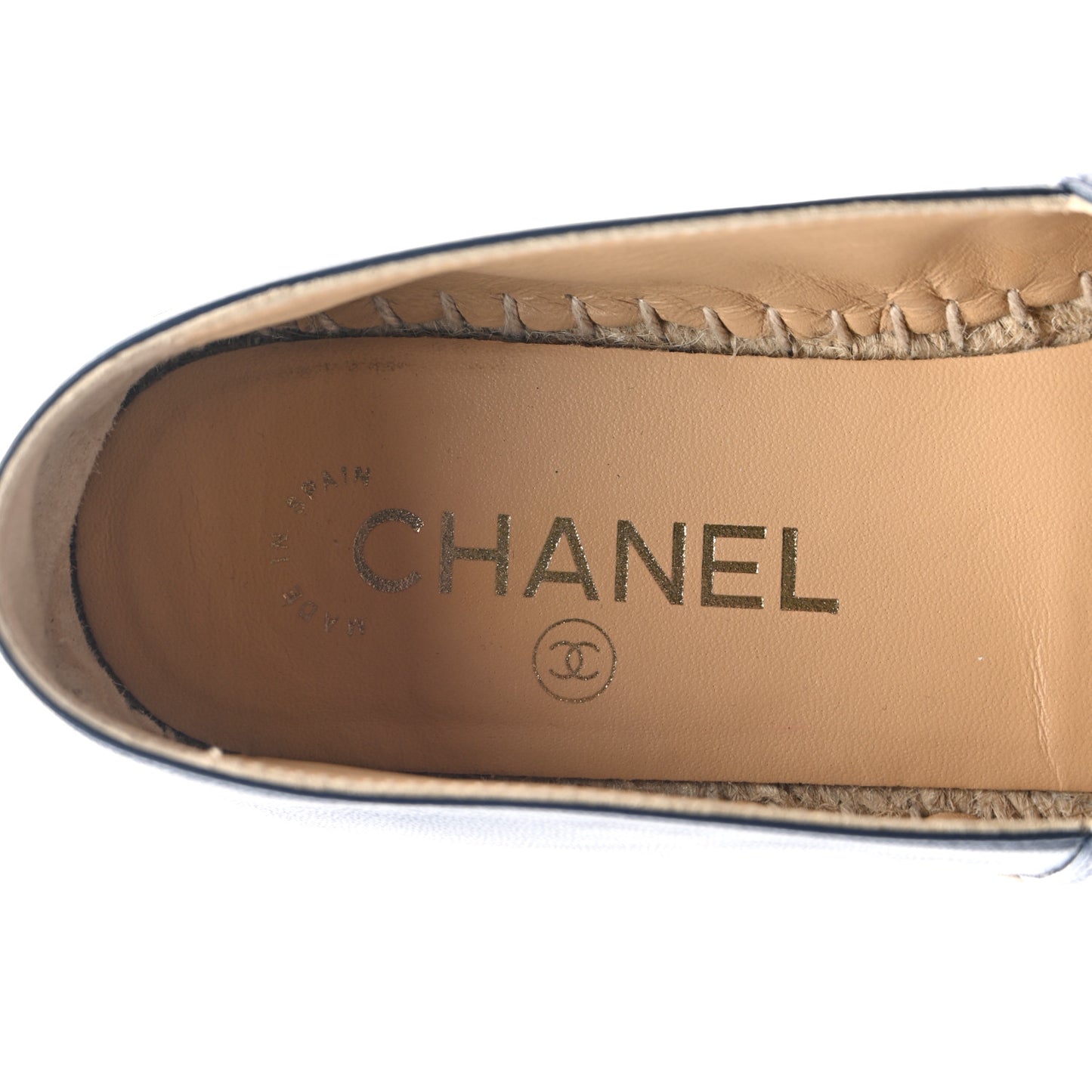 Lambskin CC Espadrilles 38 Navy Black