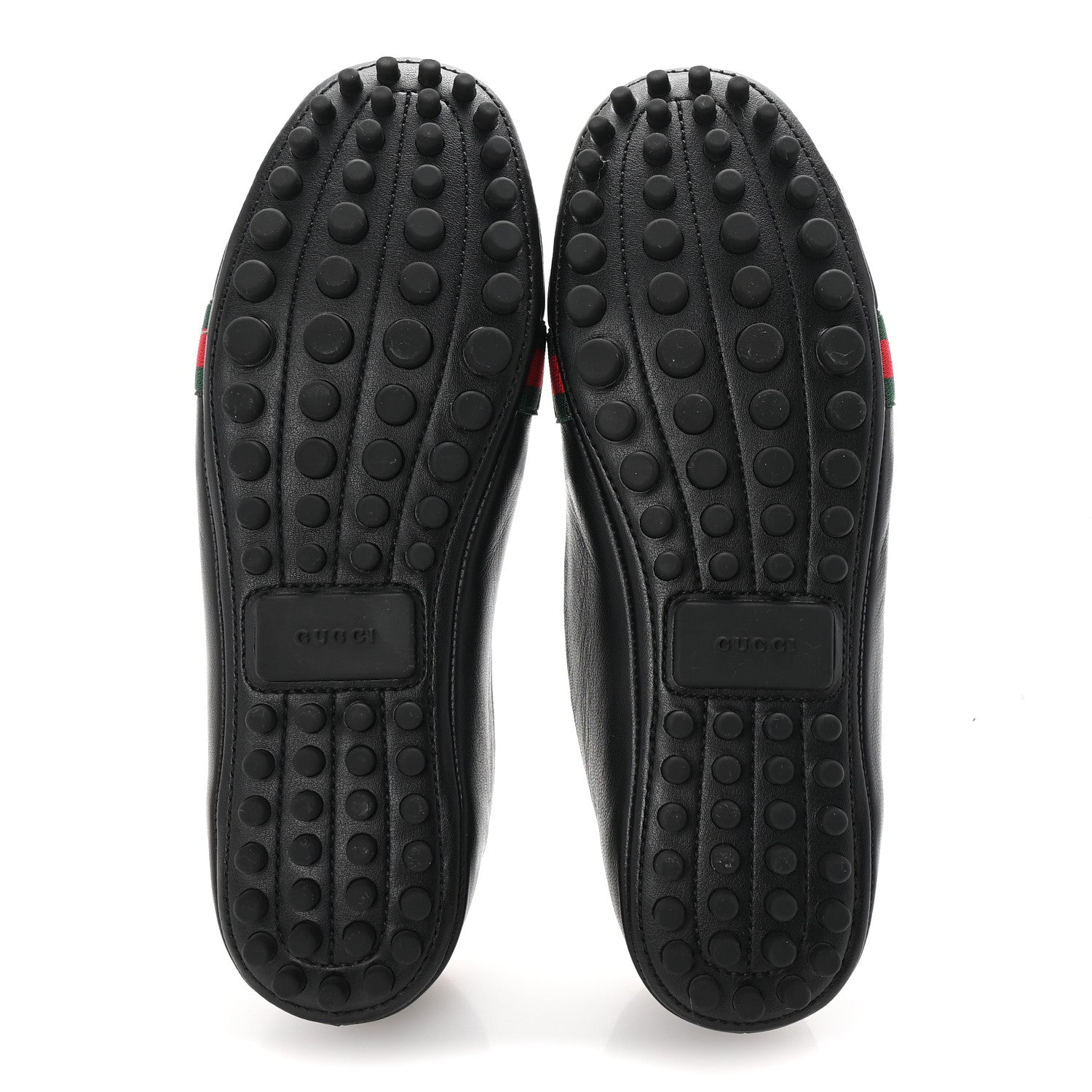 Gucci Calfskin Bayadere Bee Ballerina Flats 38.5 Black 6 of 10