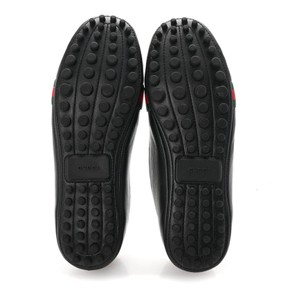 Gucci Calfskin Bayadere Bee Ballerina Flats 38.5 Black 6 of 10
