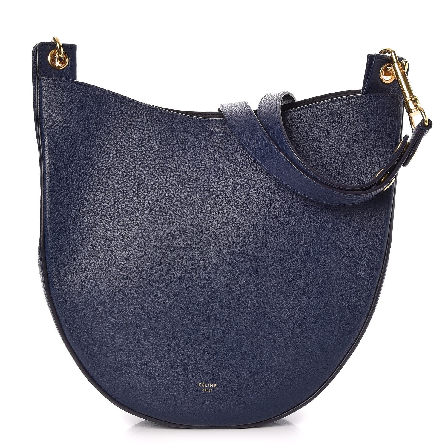 Celine Supple Calfskin Small Hobo Ink Blue 1 of 7