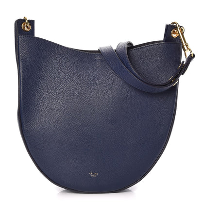 Celine Supple Calfskin Small Hobo Ink Blue 1 of 7