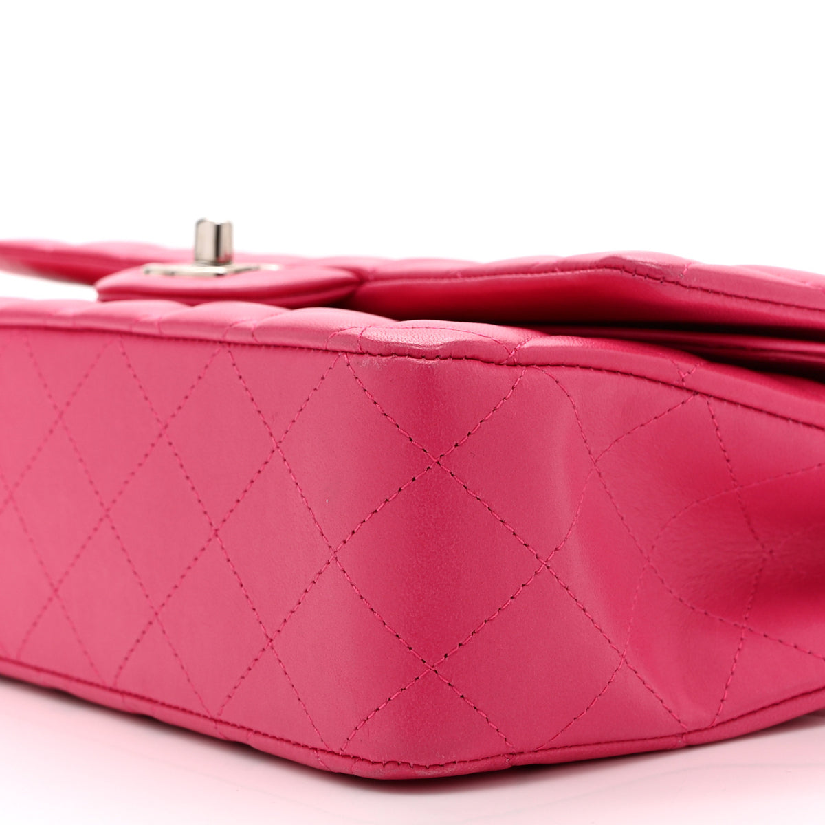 Chanel Lambskin Quilted Medium Double Flap Pink 10 of 11