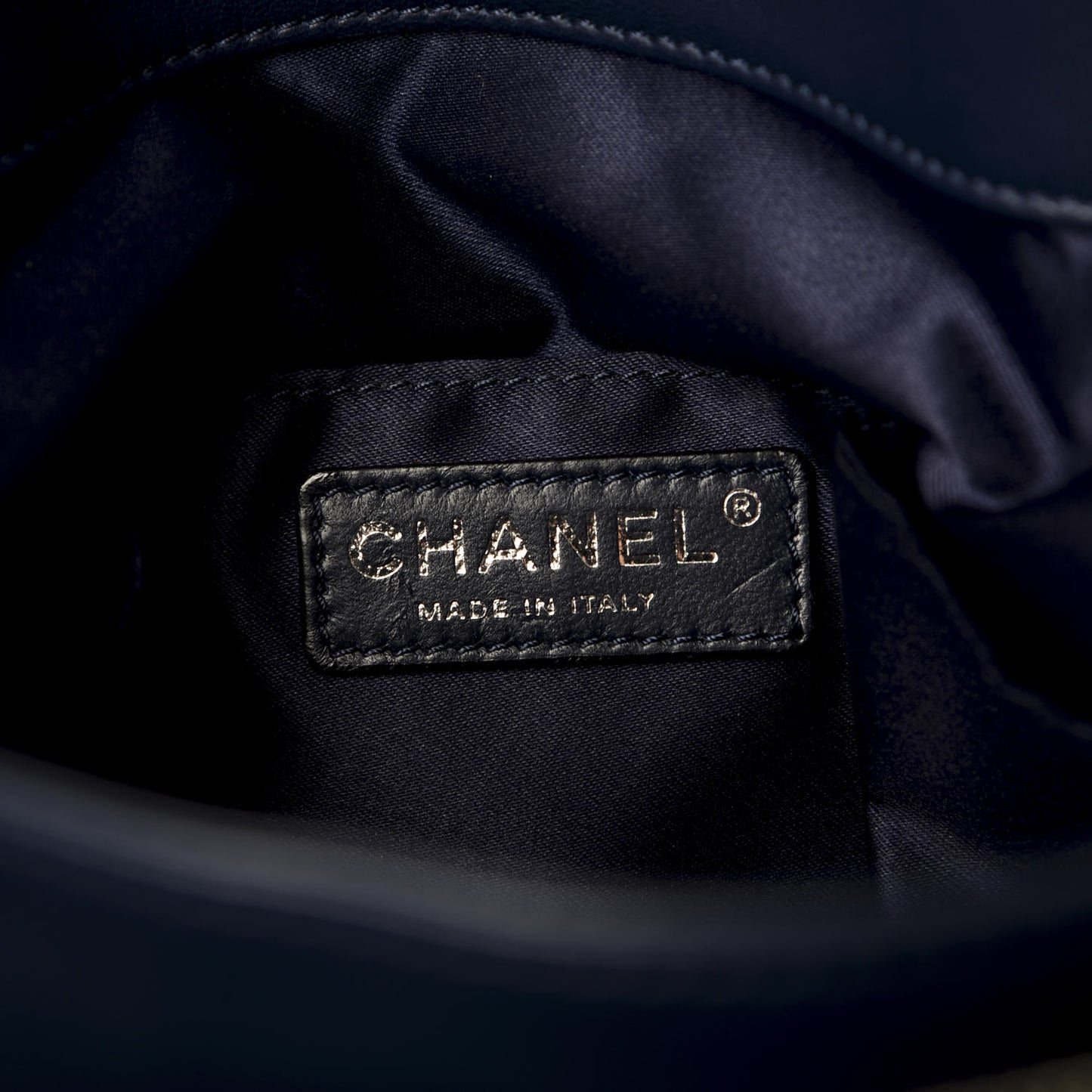 Lambskin Quilted By 3 Shopping Tote Navy
