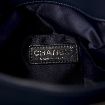 Chanel Lambskin Quilted By 3 Shopping Tote Navy 7 of 8