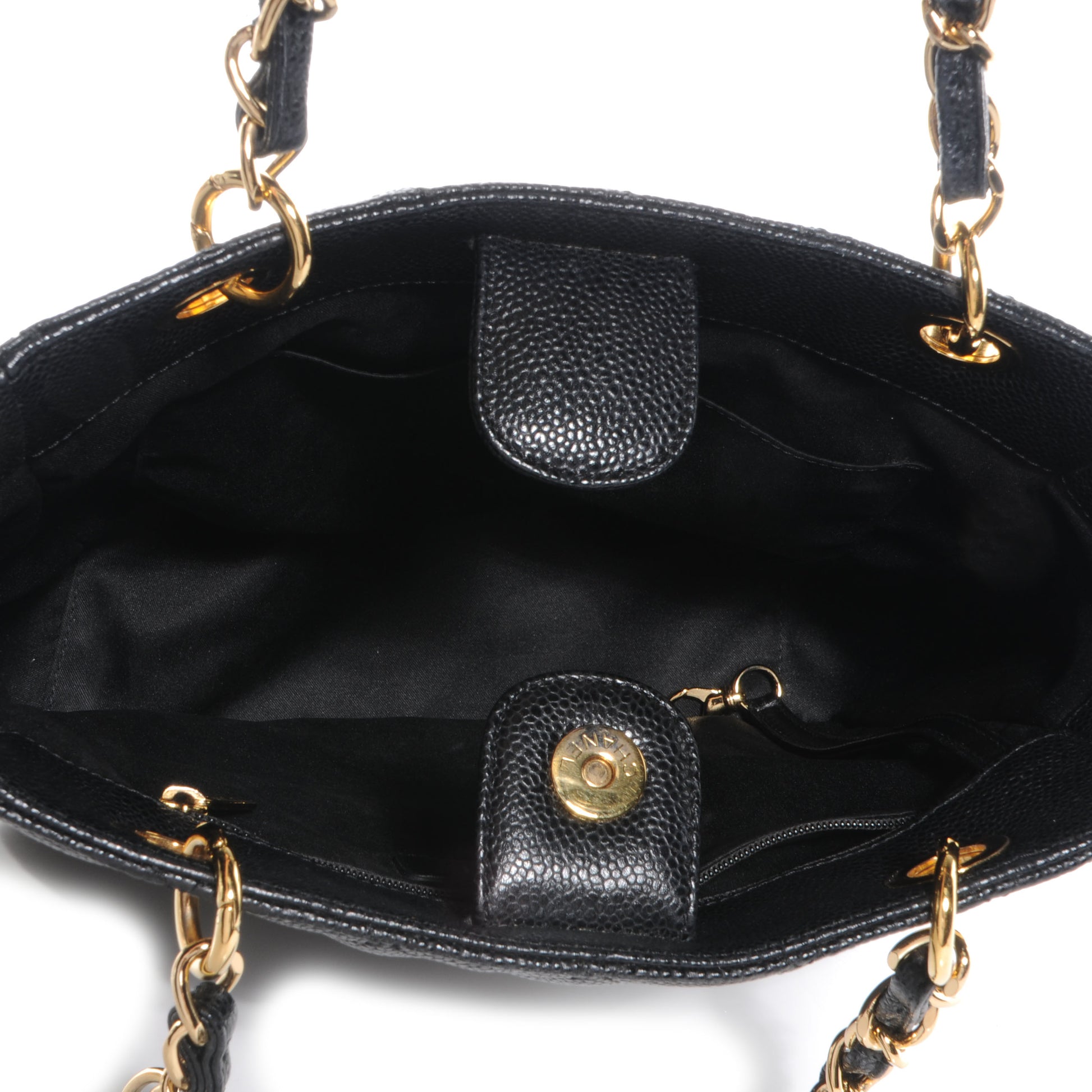 Chanel Caviar Petit Shopping Tote PST Black 5 of 8