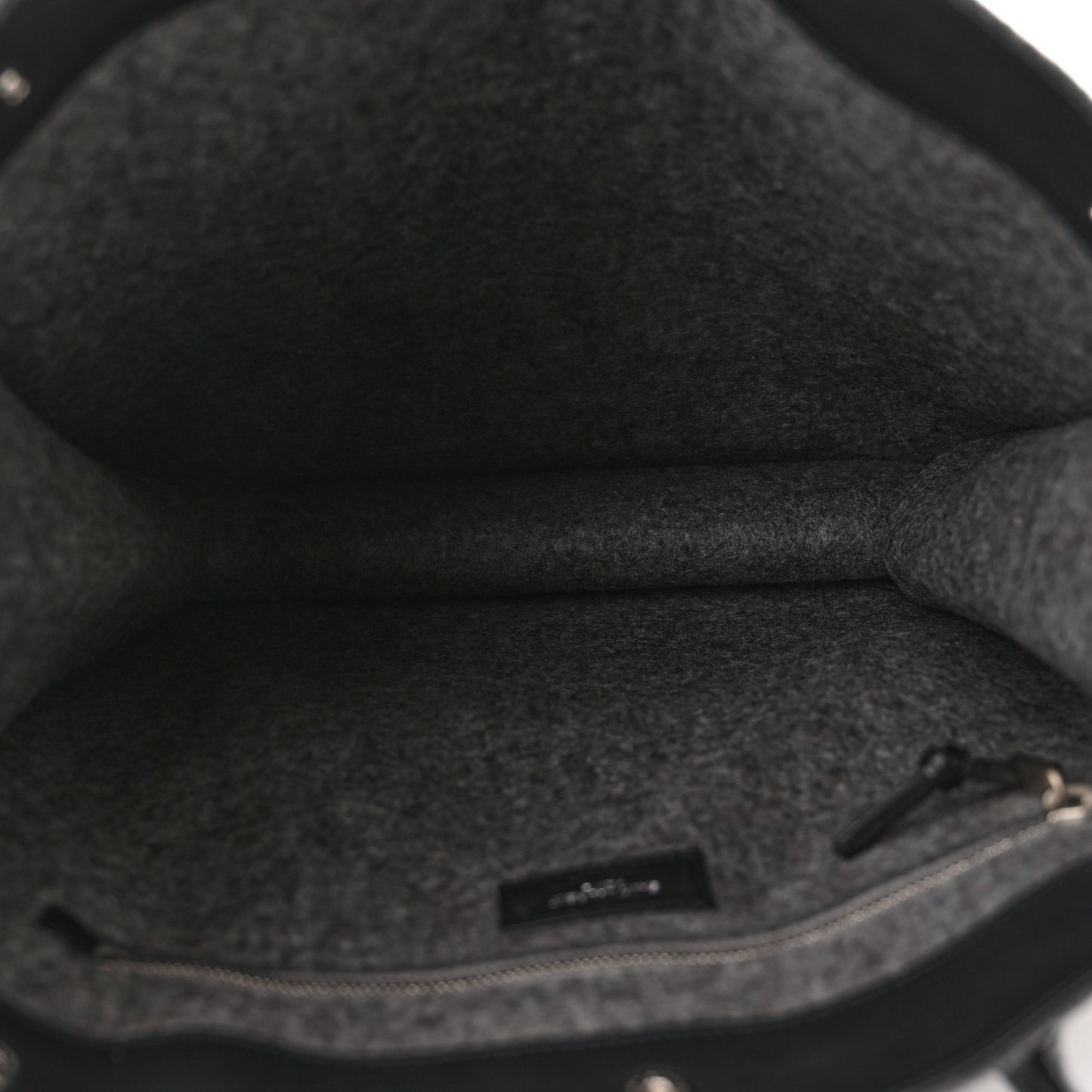 Wool Calfskin Rive Gauche North South Tote Grey
