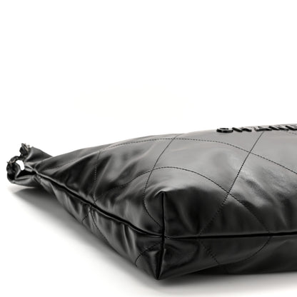 Chanel Shiny Calfskin Quilted Chanel 22 So Black 10 of 11