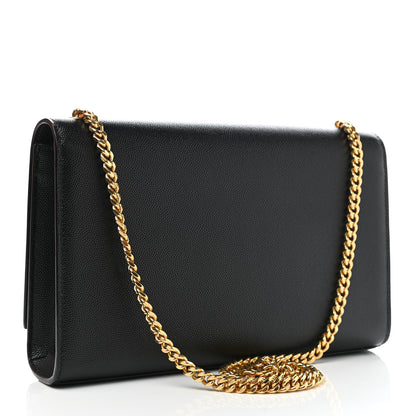 Saint Laurent Grain De Poudre Medium Classic Monogram Kate Satchel Black 3 of 11