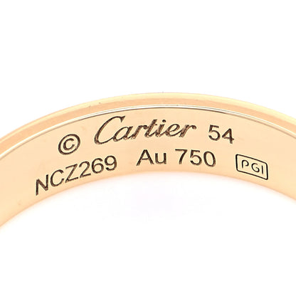 Cartier 18K Yellow Gold 3.5mm LOVE Wedding Band Ring 54 6.75 4 of 4