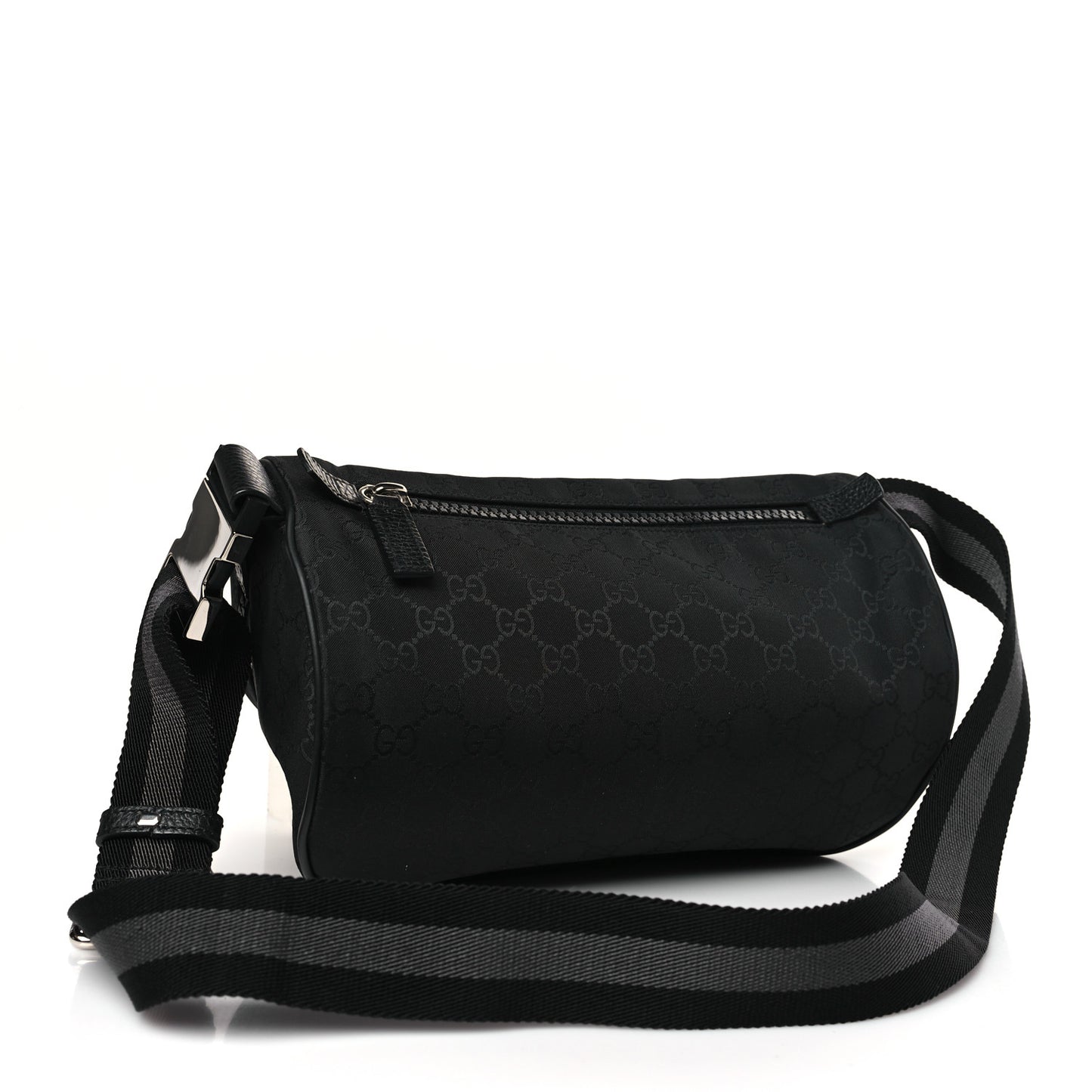 Nylon Monogram Fanny Pack Belt Bag Black
