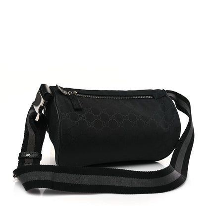 Gucci Nylon Monogram Fanny Pack Belt Bag Black 3 of 9