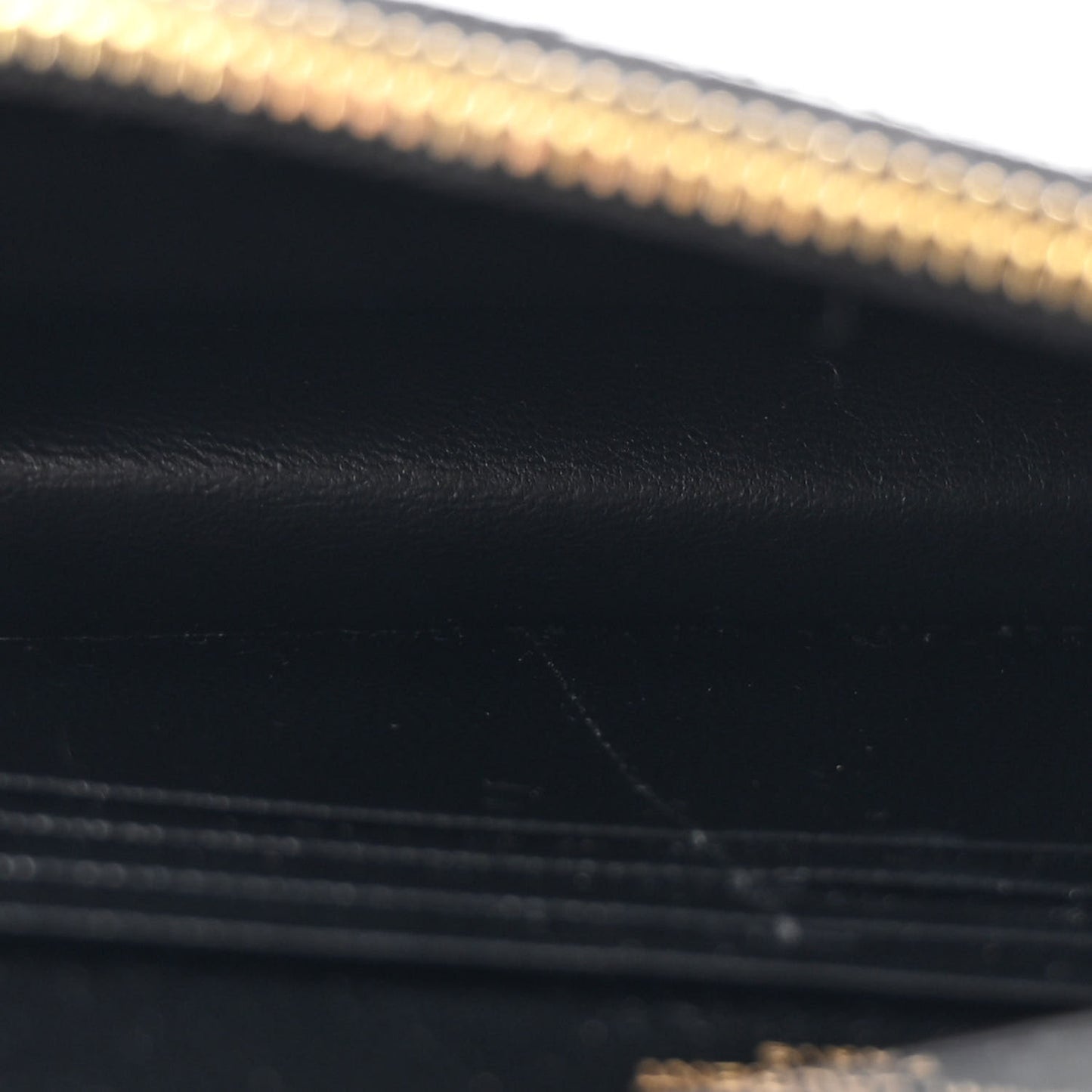 Grain De Poudre Matelasse Chevron Monogram Envelope Chain Wallet Black
