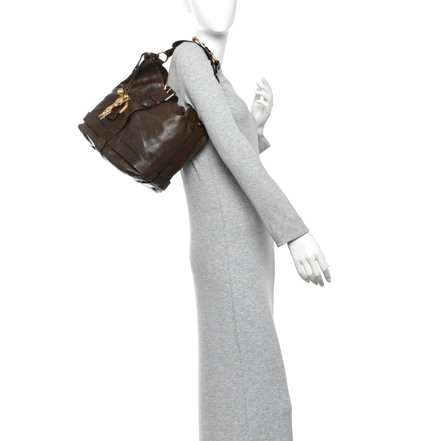 Goatskin Large Kerala Bag Brown