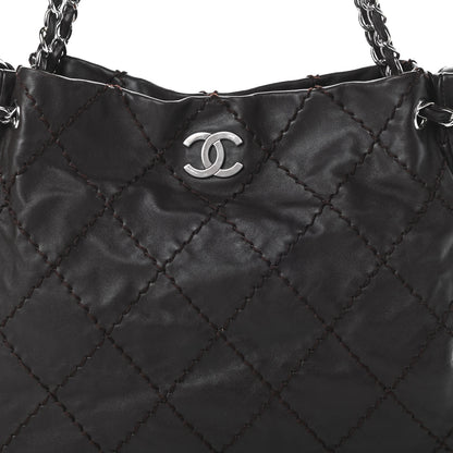 Chanel Calfskin Expandable Tote Dark Brown 8 of 12