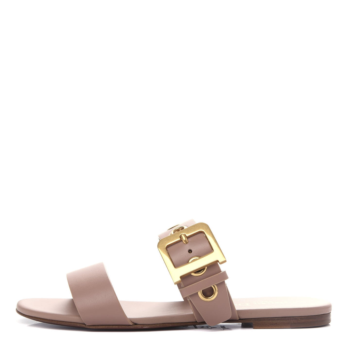 Calfskin D-Dior Slide Sandals 36.5 Rose De Vents