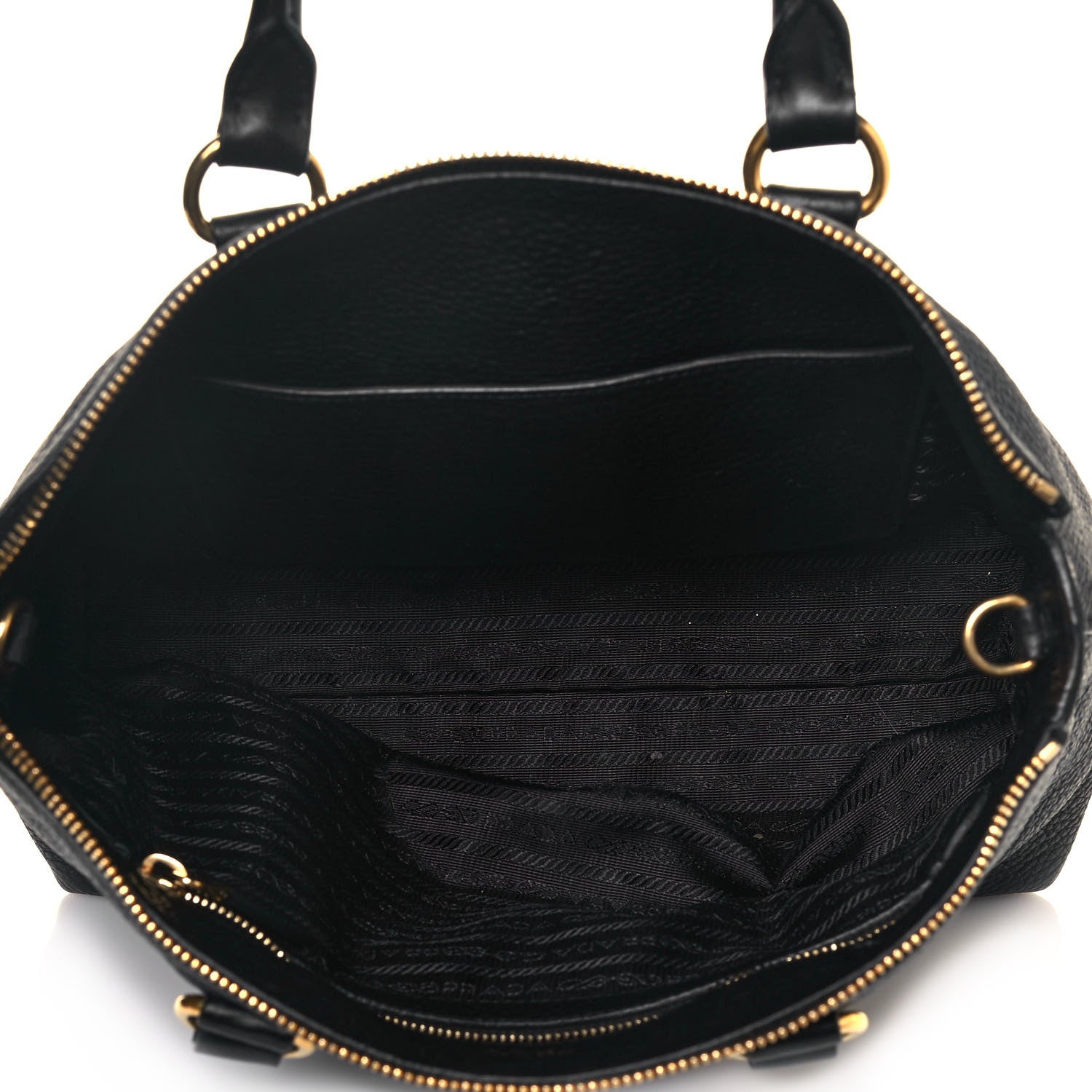 Prada Vitello Daino Boxy Tote Black 10 of 13