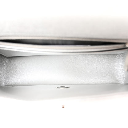Chanel Metallic Lambskin Quilted Mini Rectangular Flap Silver 5 of 10