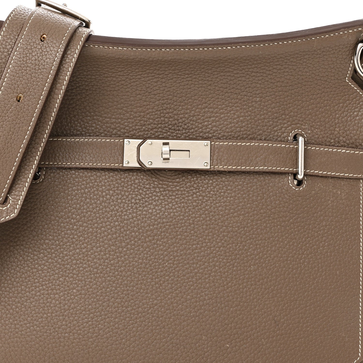 Hermes Taurillon Clemence Jypsiere 37 Etoupe 8 of 21