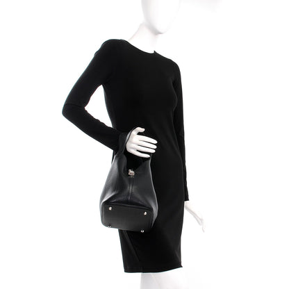 Hermes Taurillon Clemence Picotin Lock 22 MM Black 2 of 8