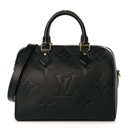 Louis Vuitton Empreinte Monogram Giant Speedy Bandouliere 25 Black 1 of 8