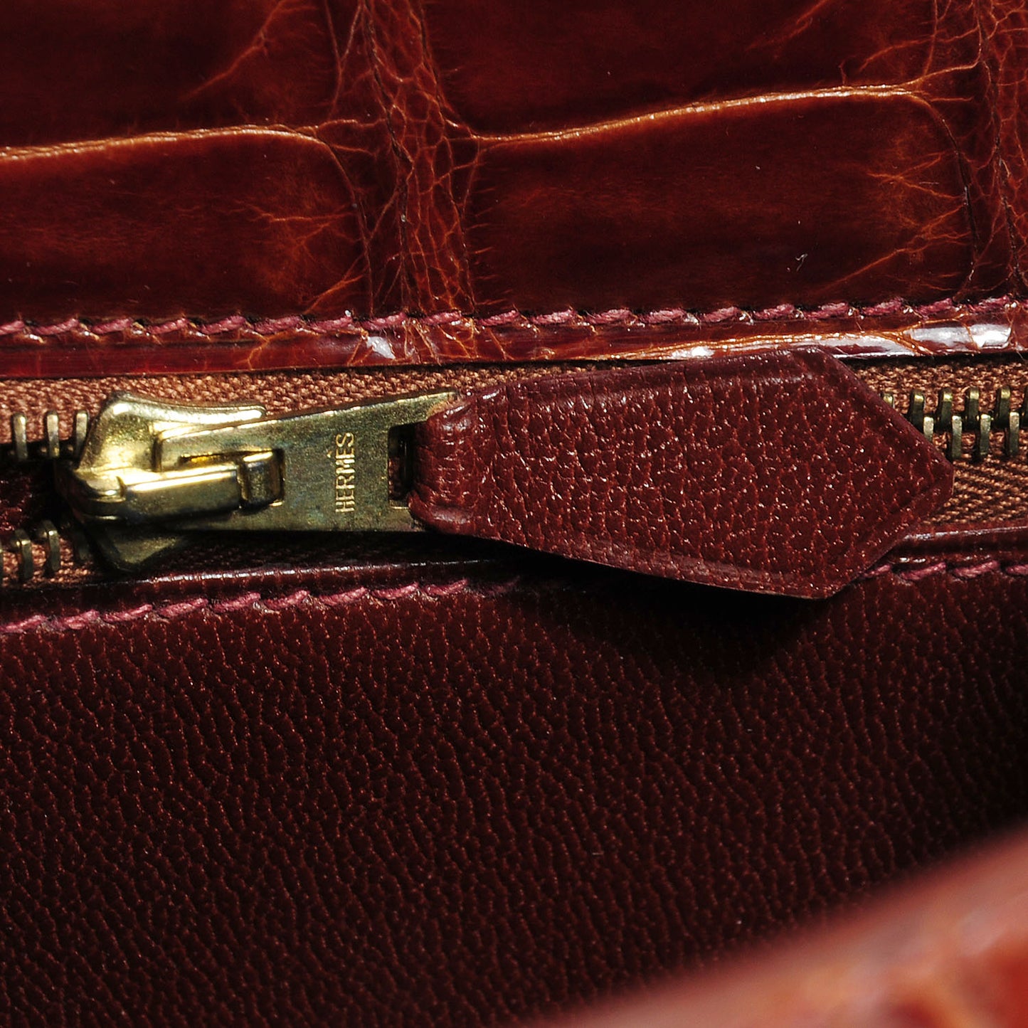 Shiny Porosus Crocodile Kelly Sellier 32 Miel