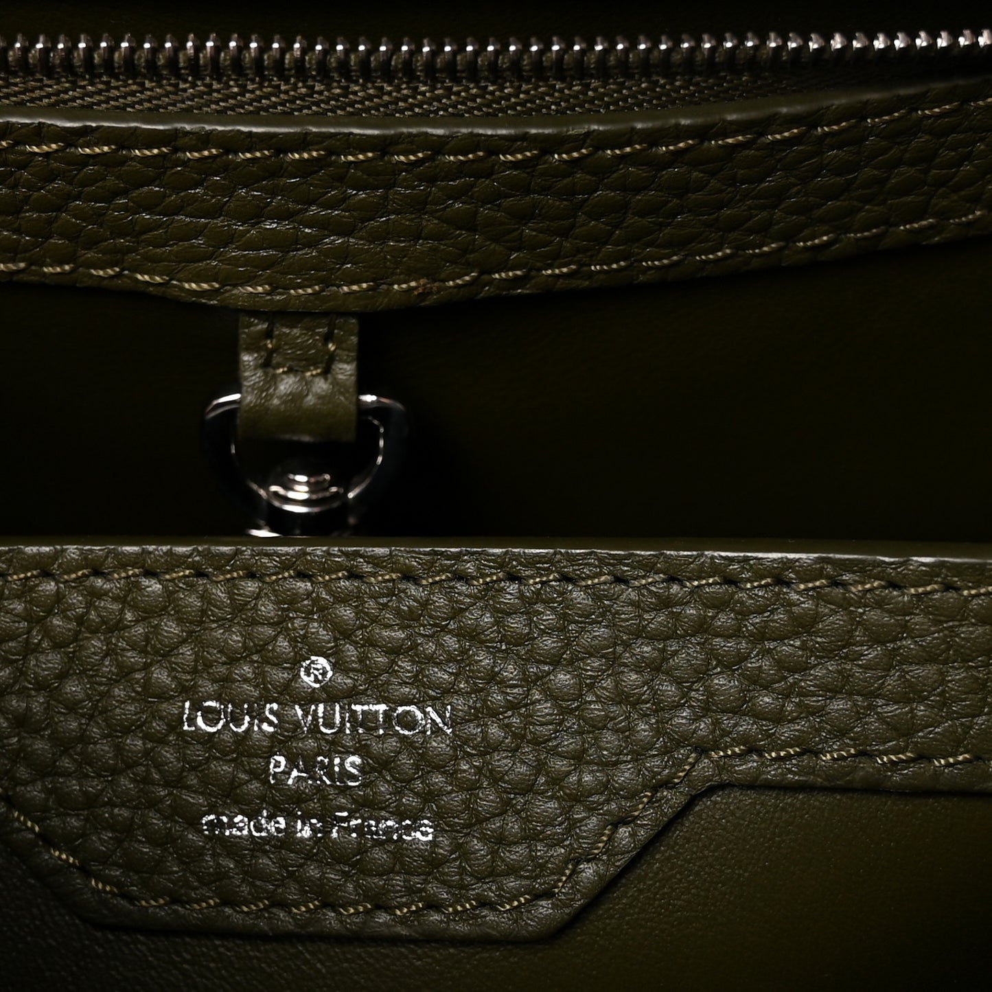 Taurillon Capucines BB Khaki