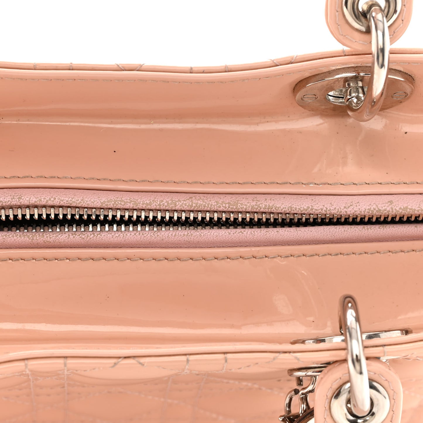 Patent Cannage Large Lady Dior Light Pink