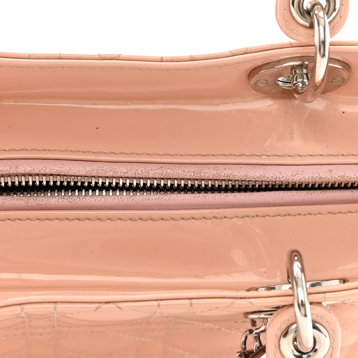 Christian Dior Patent Cannage Large Lady Dior Light Pink 11 of 16