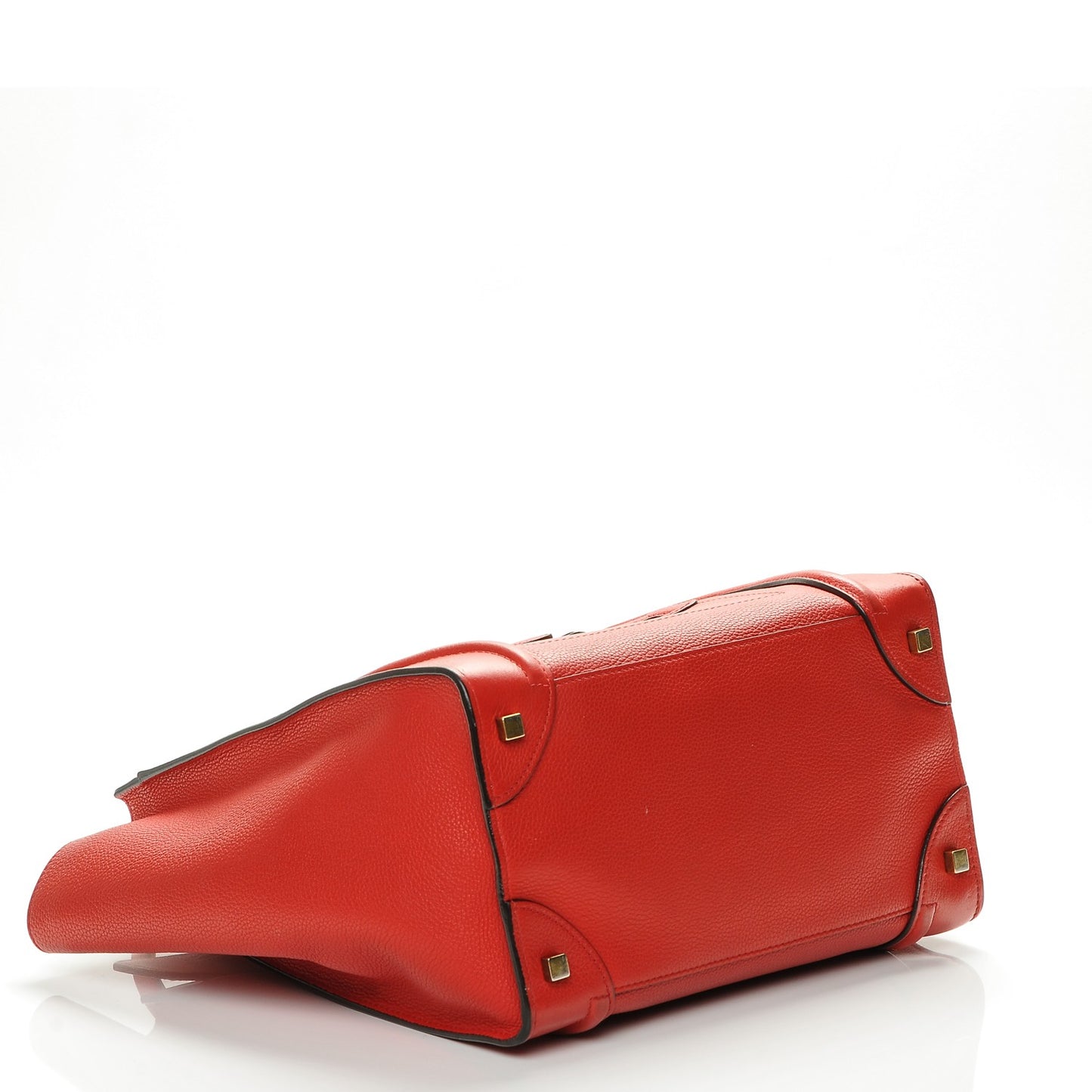 Drummed Calfskin Mini Luggage Coquelicot