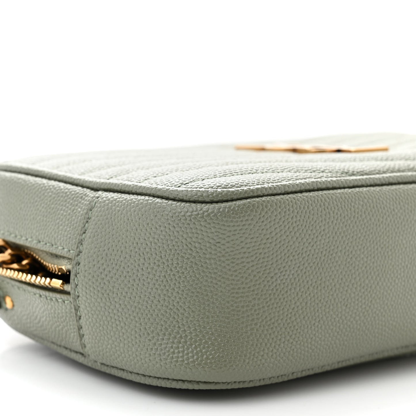 Grain De Poudre Matelasse Monogram Mini Lou Camera Bag Light Sage
