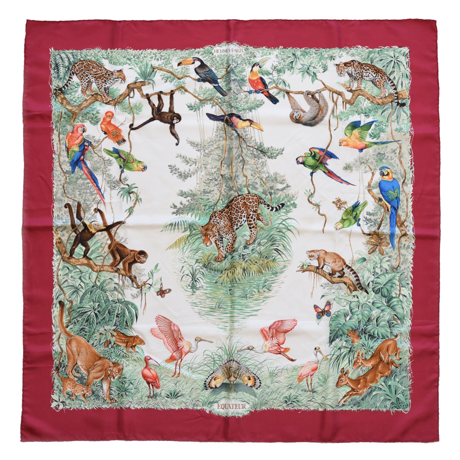 Hermes Silk Equateur Scarf 90 1 of 8