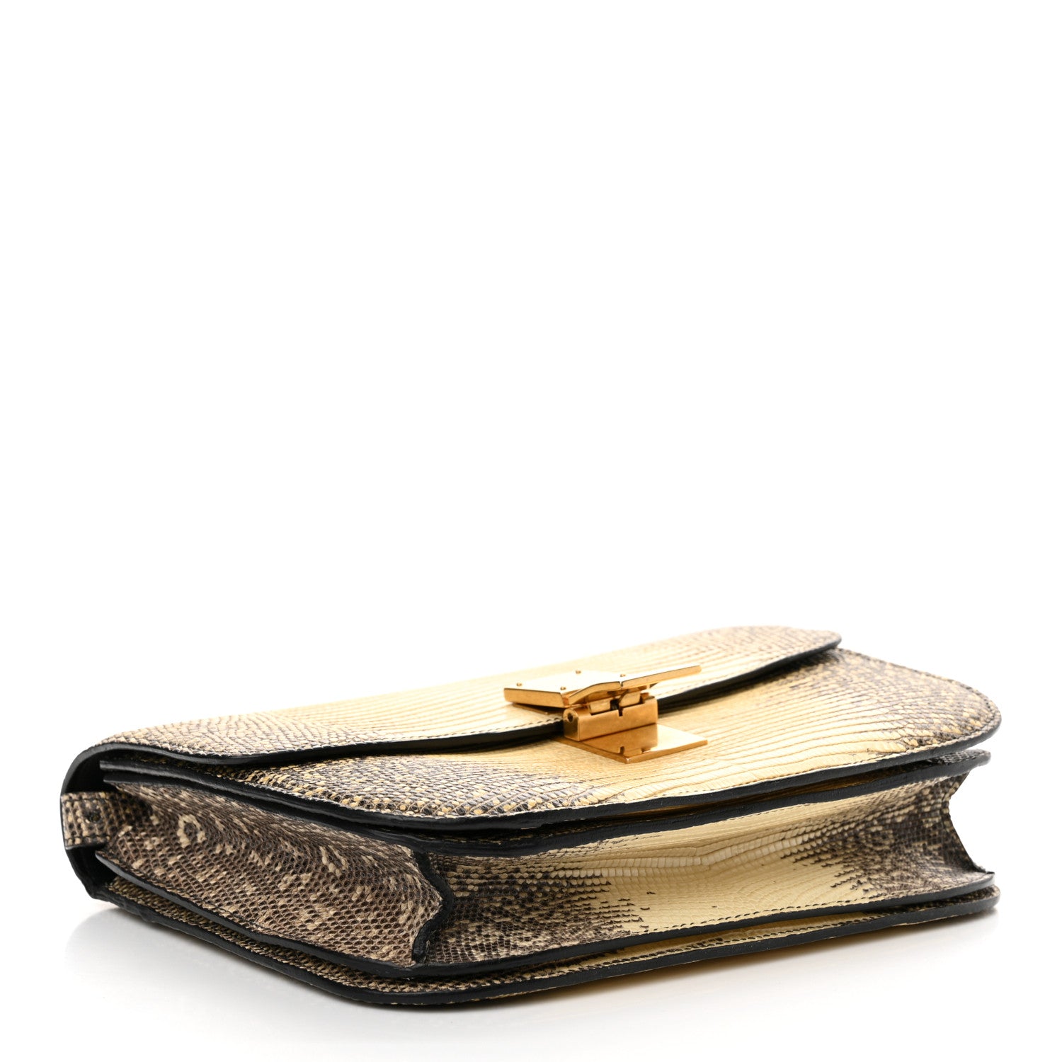 Celine Lizard Medium Classic Box Flap Bag Natural 4 of 13