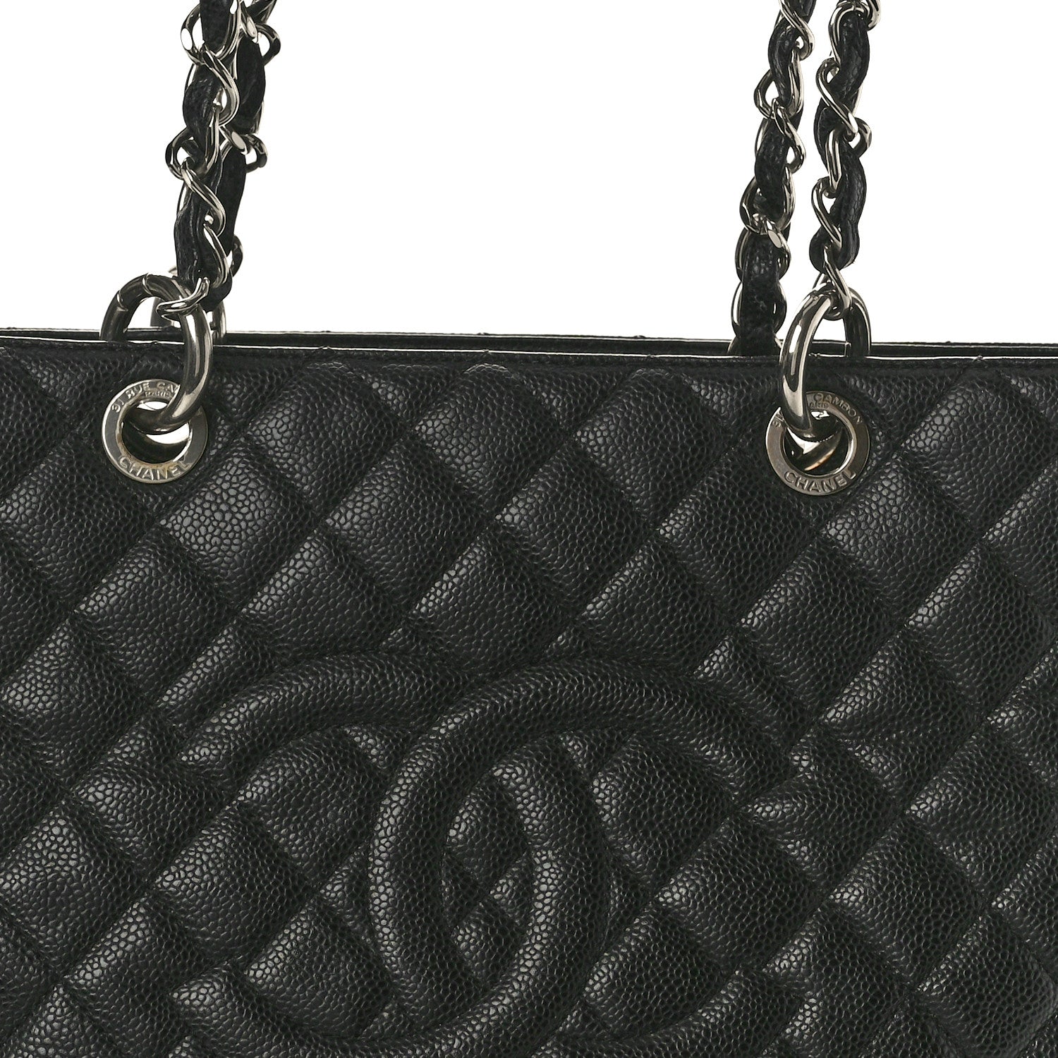 Chanel Caviar Quilted Grand Shopping Tote GST Black 8 of 10