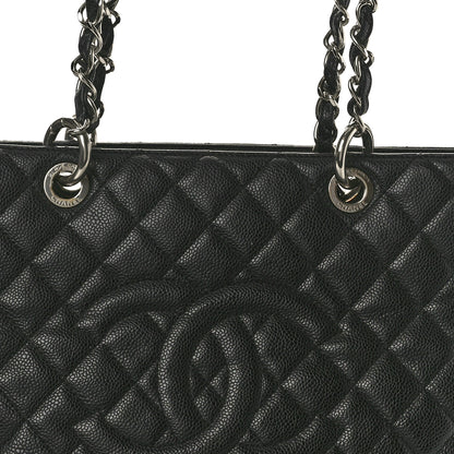 Chanel Caviar Quilted Grand Shopping Tote GST Black 8 of 10