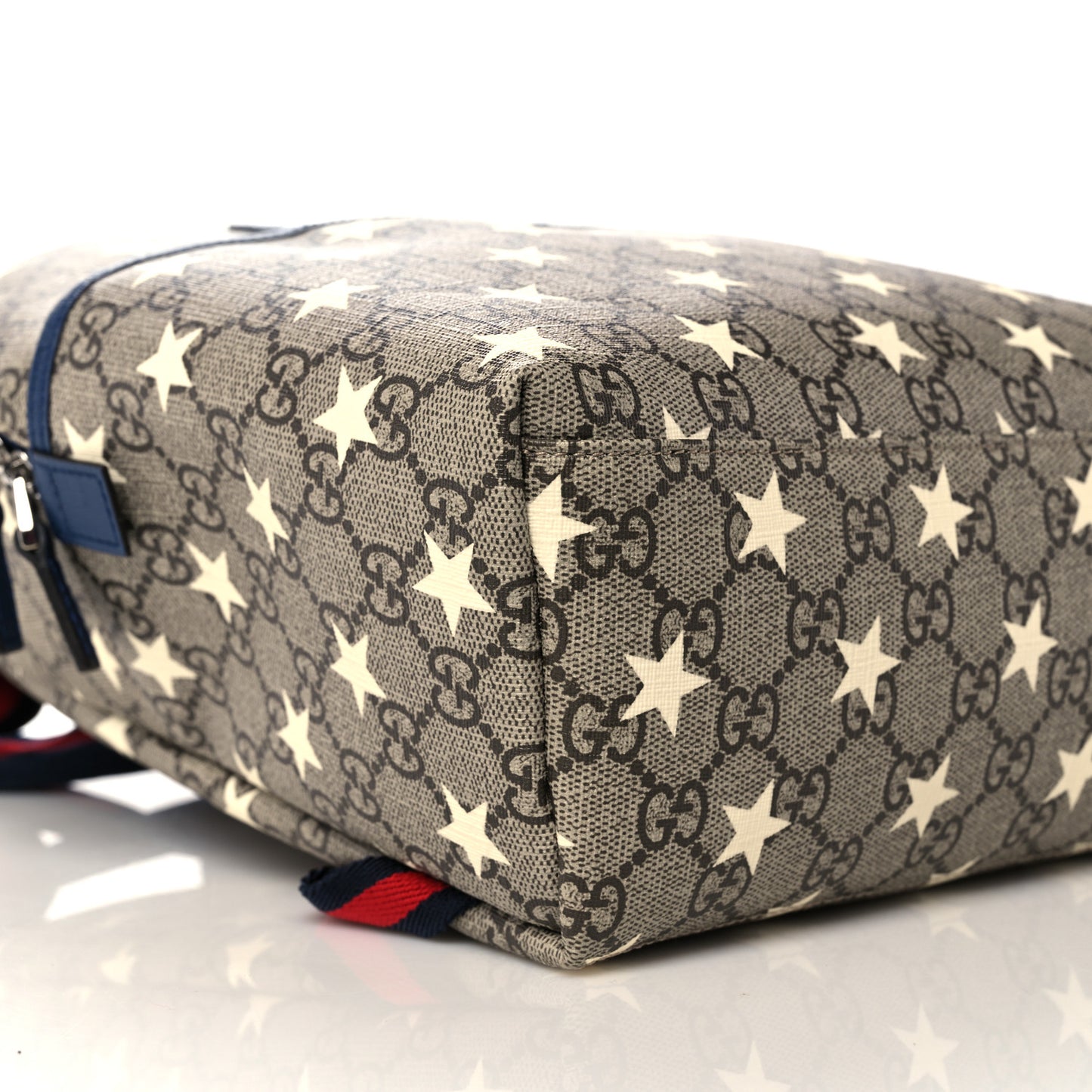 GG Supreme Monogram Stars Childrens Backpack Beige Ebony Yellow Royal